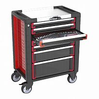 Тележка инструментальная RF-01666S 7 секций с пластиковой защитой корпуса,металлич. верхняя крышка,2